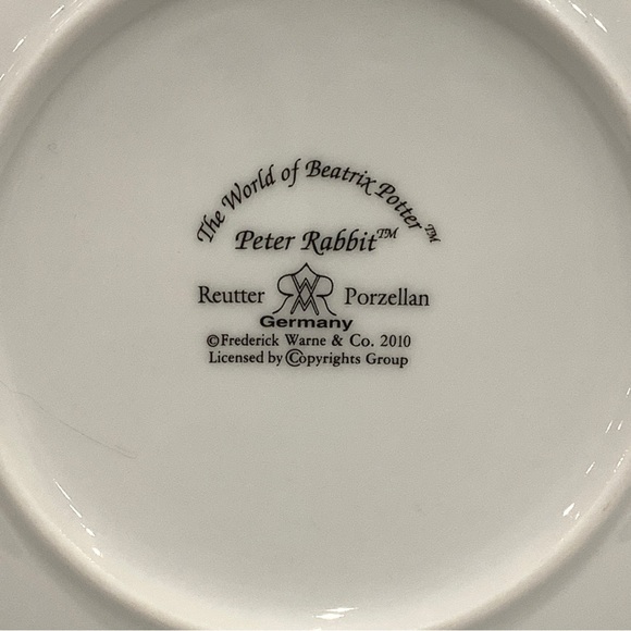 Peter Rabbit Plate Beatrix Potter Decorative Porcelain Reutter Porzellan Germany - Picture 6 of 6
